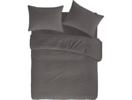 Capa de Edredão  Pure (Cinzento Escuro - 240x220 cm - Algodão)