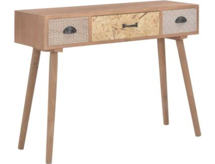 Mesa Consola  com 3 gavetas Madeira de pinho maciça (100x30x73 cm)