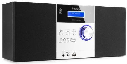 Sistema Hi-Fi Metz 30W Bluetooh/CD/DAB+/FM/USB (Alum?nio) - AUDIZIO