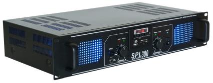 Amplificador PA 2x 150W 19 MP3/USB/SD + EQ (SPL 300MP3) LEDs Azuis - SPL