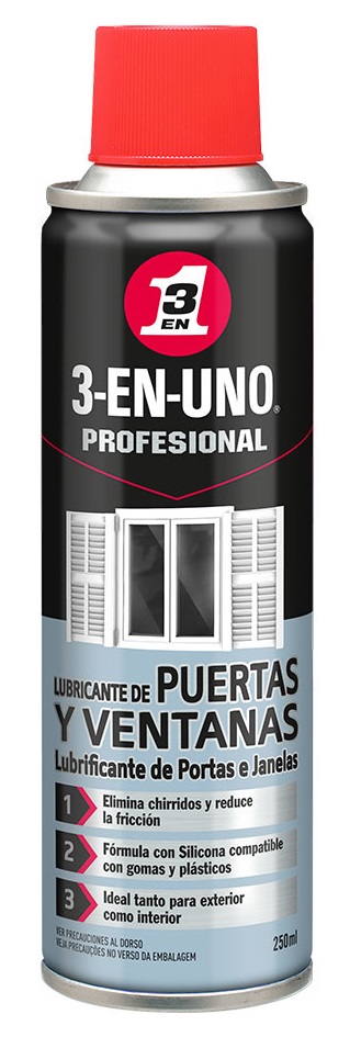 Spray Lubrificante de Portas e Janelas (250ml) - 3-EN-UNO