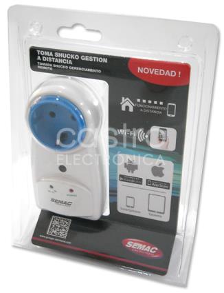 Tomada Wi-Fi 24Ghz (SMART PLUG) 2200W ANDROID/IOS - SEMAC