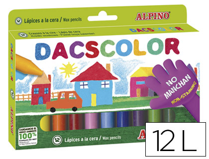 L?pis de Cera Alpino Dacs c/ 12 Unidades
