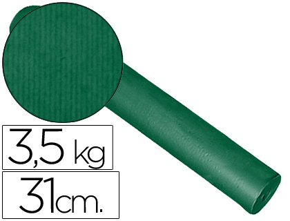 Papel Fantasia Impresma Kraft Liso Verde 31cm - 3.5 Kg