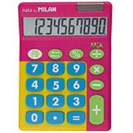 Calculadora Milan Mix 10 Digitos Rosa em Blister