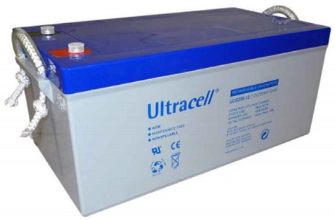 Bateria de Gel 12V 250Ah (520 x 268 x 220 mm) - Ultracell