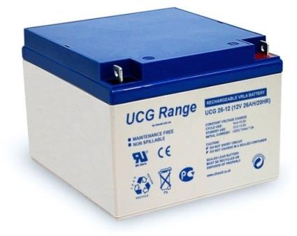 Bateria de Gel 12V 26Ah (173x173x125mm) - Ultracell