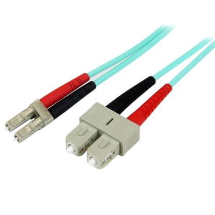 Cabo de Fibra Óptica OM3 LC SC Turquesa (2 mts) - STARTECH