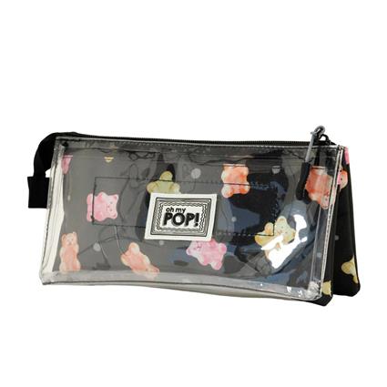 Estojo triplo OH MY POP! CLEAR Gummy 23cm