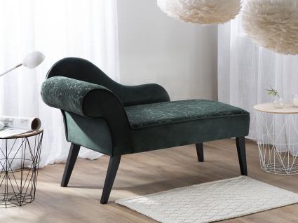 Sofá chaise longue verde versão à esquerda 90 x 52 cm BIARRITZ