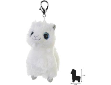Porta-Chaves de Peluche  Alpaca Branca (9 x 5 x 11 cm - Poliéster)