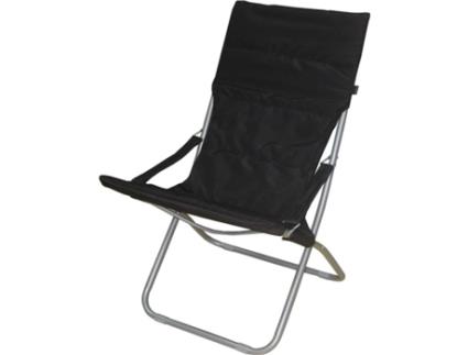 Cadeira  Habana Preto (Metal e Poliéster - 56x107x10 cm)