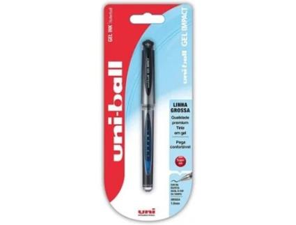 Roller Gel Impact, Ponta Grossa, 1,0 mm,  Azul