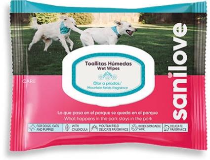 Toalhitas para Cães  Sanilove Wipes Nature Fun Perfume