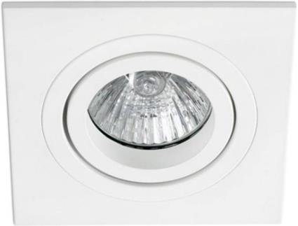 Candeeiro de Teto  Radón Quadrado (Branco - GU10 - Máx. 8W - Alumínio)