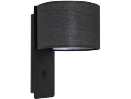 Aplique de Parede  Fold (Máx. 15W - Metal, Tecido - Preto)
