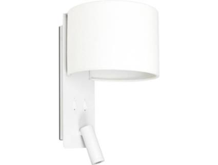 Aplique de Parede  Fold LED (3W - Metal, Tecido - Branco)