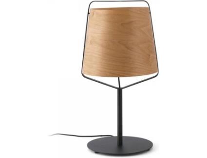 Candeeiro de Mesa  Stood (Preto, Castanho - E27 - Máx. 20W - Madeira  - Metal)