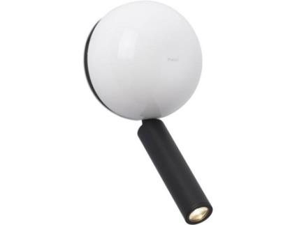 Aplique de Parede  Press LED (3W - Alumínio, PMMA - Branco)