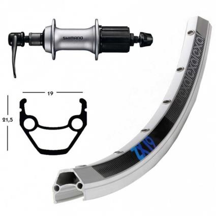 Winora Exal Zx 19 700 Qr Shimano Acera T3000 8s Rear Wheel Prateado 10 x 135 mm