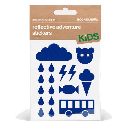 Bookman Reflective Adventure Stickers Kit Azul