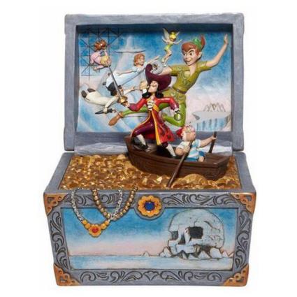 Disney Enesco Peter Pan Treasure Chest Peter Pan Hook And Company 21 Cm Figure Colorido
