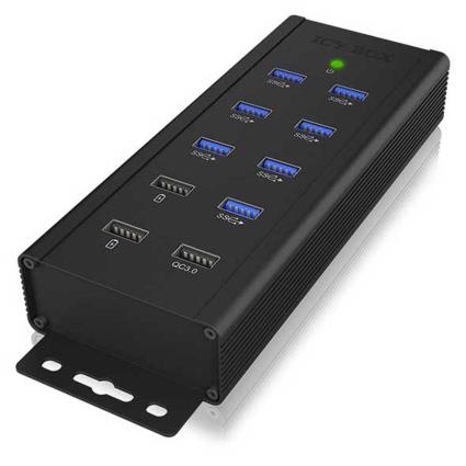 Raidsonic Ib-hub1703-qc3 Usb 3.0 To Ethernet Adapter Prateado
