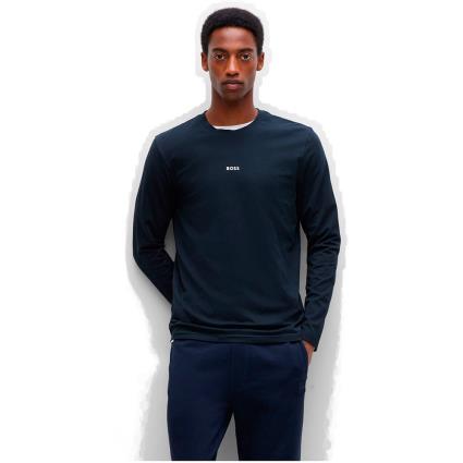 Boss Tchark Short Sleeve T-shirt Azul S