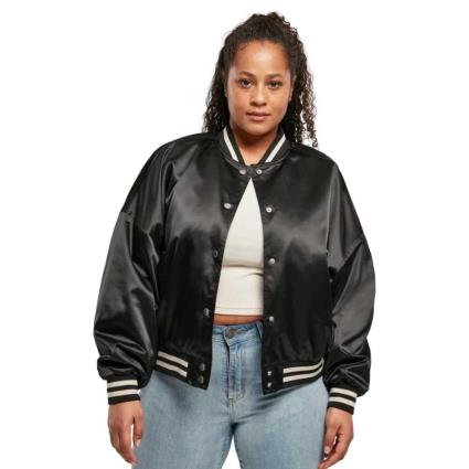 Cayler & Sons Oversized Satin College Jacket Preto 2XL