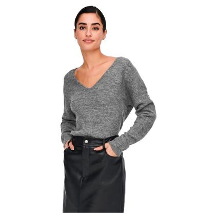 Jdy Elanora V Neck Sweater Cinzento S