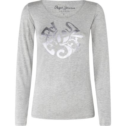 Pepe Jeans Rachel Long Sleeve Round Neck T-shirt Cinzento XS