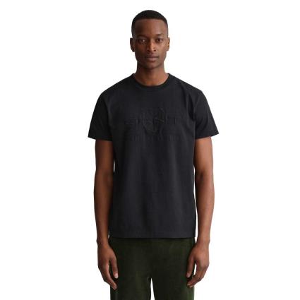 Gant D1 Tonal Archive Shield Short Sleeve T-shirt Preto M