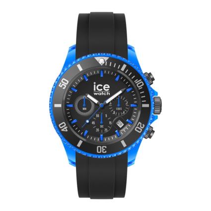 Ice Watch Chrono Black Blue Extra Large Ch Watch Prateado