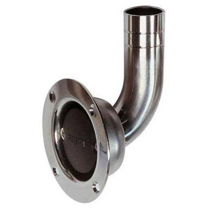 Vetus Airbleeding Nipple Round Angled Ss Prateado 38 mm