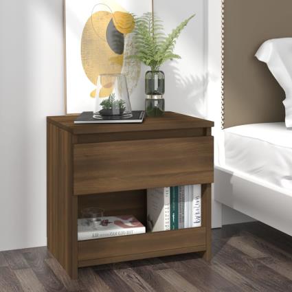vidaXL Mesa cabeceira 40x30x39 cm derivados madeira carvalho castanho