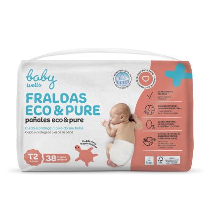 Fraldas Eco & Pure T2 Wells