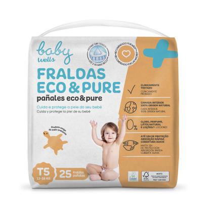 Fraldas Eco & Pure T5 Wells