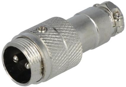 Ficha Micro Macho 2 Pinos Metálica