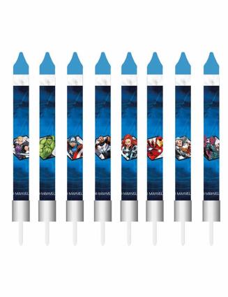 8 Velas Avengers 9cm