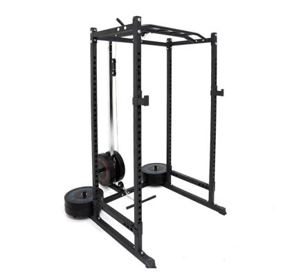 Rack De Musculação Force USA PT Com Acessório De Polia Alta E Baixa