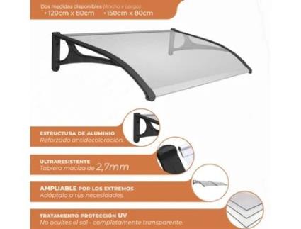 Marquise de Alumínio SMARTSUN Evoke (150x80cm)