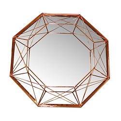 Espelho HEXÁGONO 46X46CM METAL COBRE