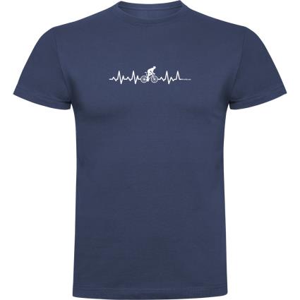 Kruskis Biking Heartbeat Short Sleeve T-shirt Azul XL