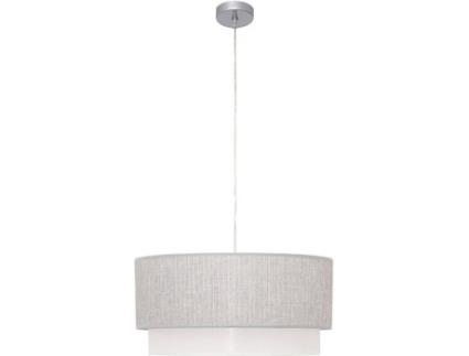 Candeeiro de Teto  Kenya Grande (Cinzento - E27 - Máx. 60W - Tecido)