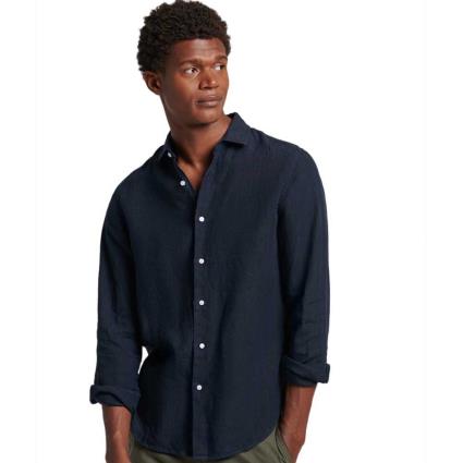 Superdry Studios Casual Linen Long Sleeve Shirt  XL