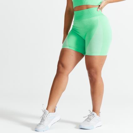 Calções Justos de Fitness Cintura Subida Sem Costuras
