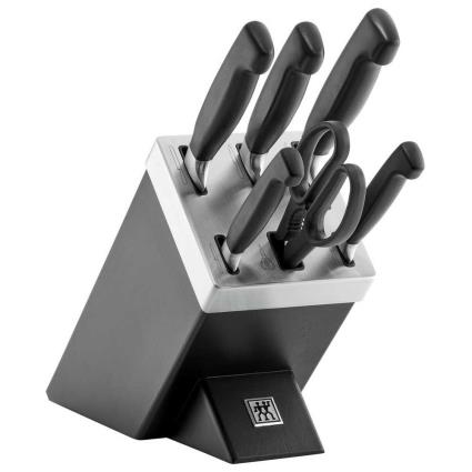 Zwilling 35145-007-0 Set 7 Knives And Scissors Prateado