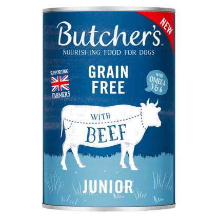 Butcher´s Original Junior Pieces With Beef Jelly 400g Wet Dog Food Transparente