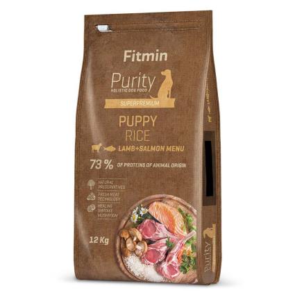 Fitmin Purity Rice Lamb Salmon Puppy 12 Kg Dog Food Dourado