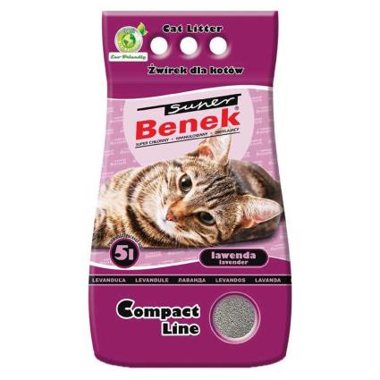 Super Benek Compact Lavender 5l Cat Litter Dourado